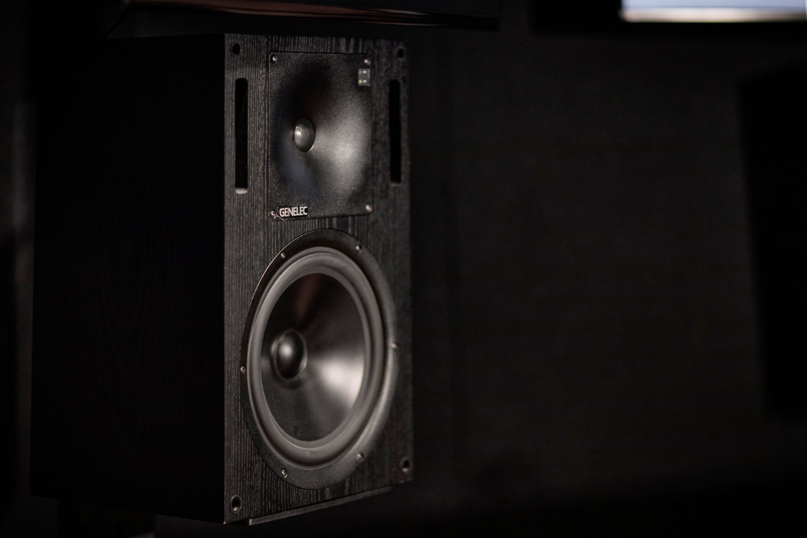 A Genelec 1032 studio monitor in one of the BAM control rooms
