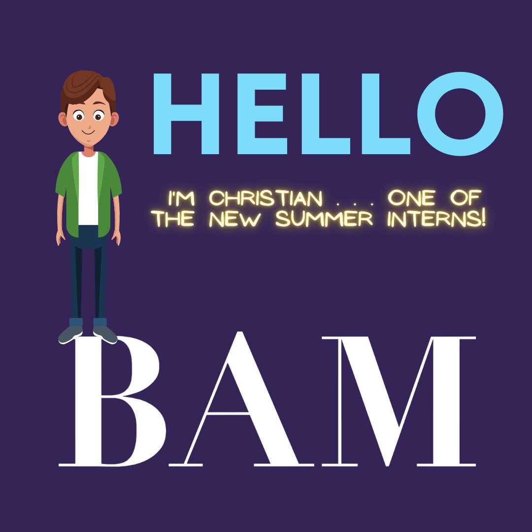 Welcome BAM's new intern Christian Barzallo!