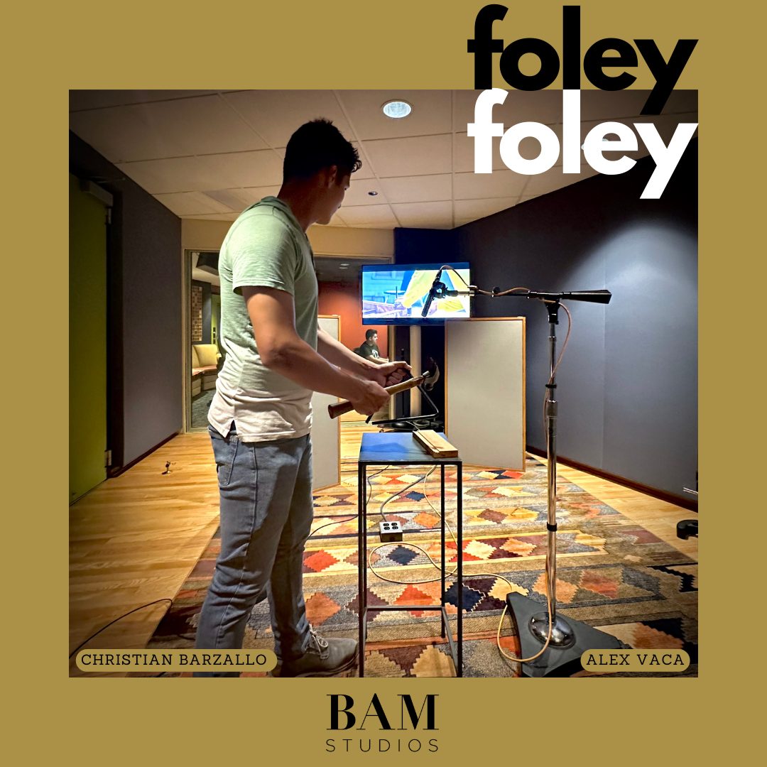 BAM's sound team records Foley for upcoming film!