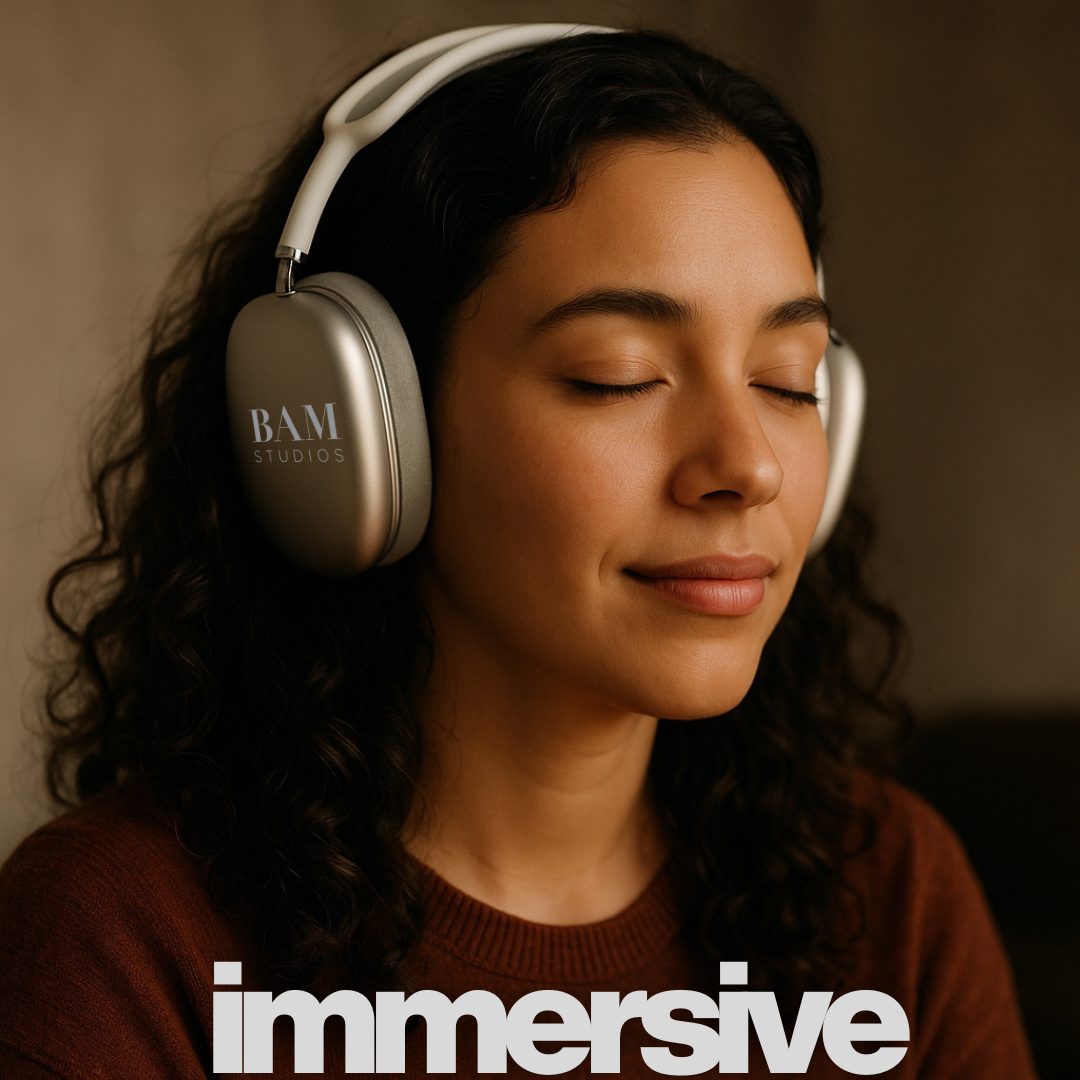 Immersive audio crafted for the mind’s eye.