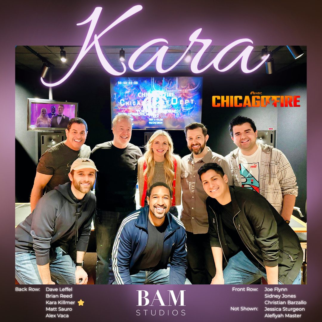 Kara Killmer's final "Chicago Fire" ADR session at BAM!
