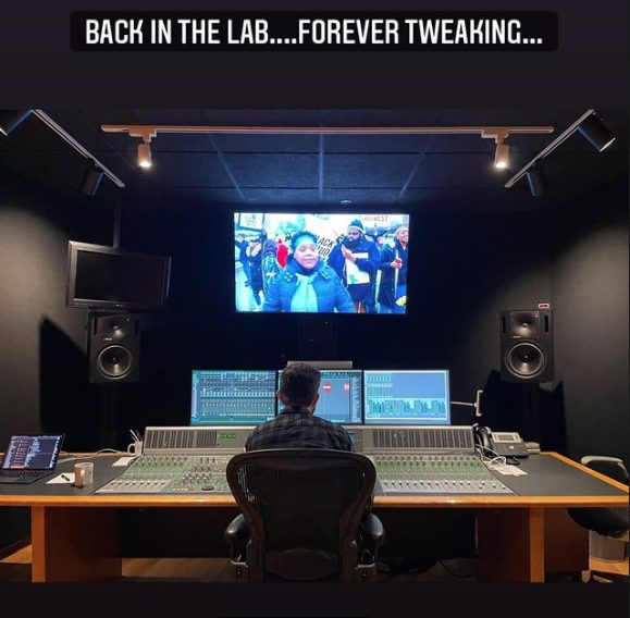 Director Kevin Shaw tweaking "LTLLS" mix at BAM today!