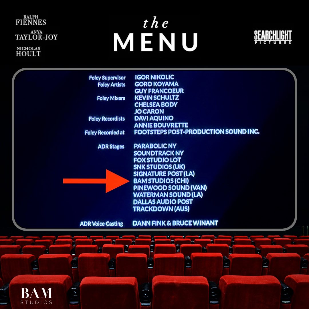 BAM's credit for HBO's "The Menu"