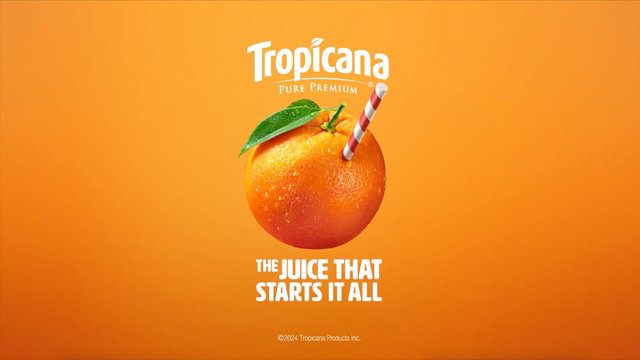 THE JUICE THAT STARTS IT ALL - TROPICANA — poster frame