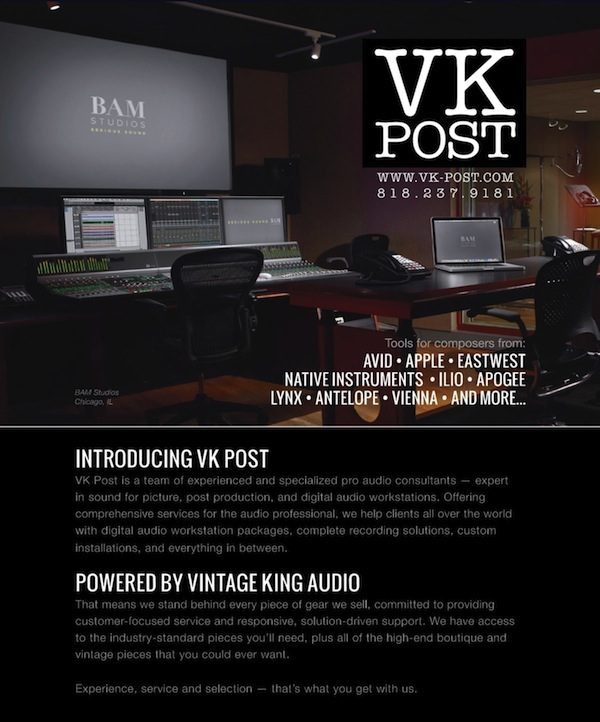 BAM Studios showcased in Vintage King Audio's latest print campaign!